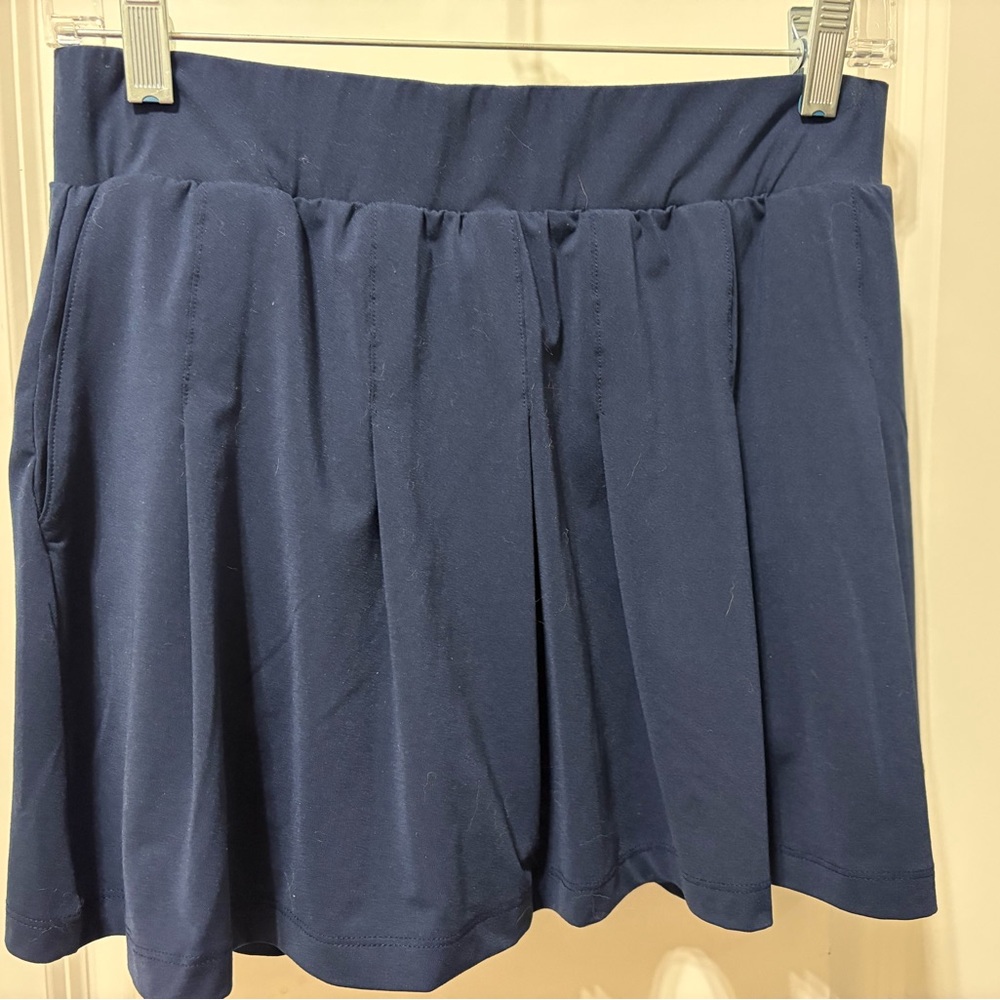 Tory Sport Deep Blue Skater Skirt